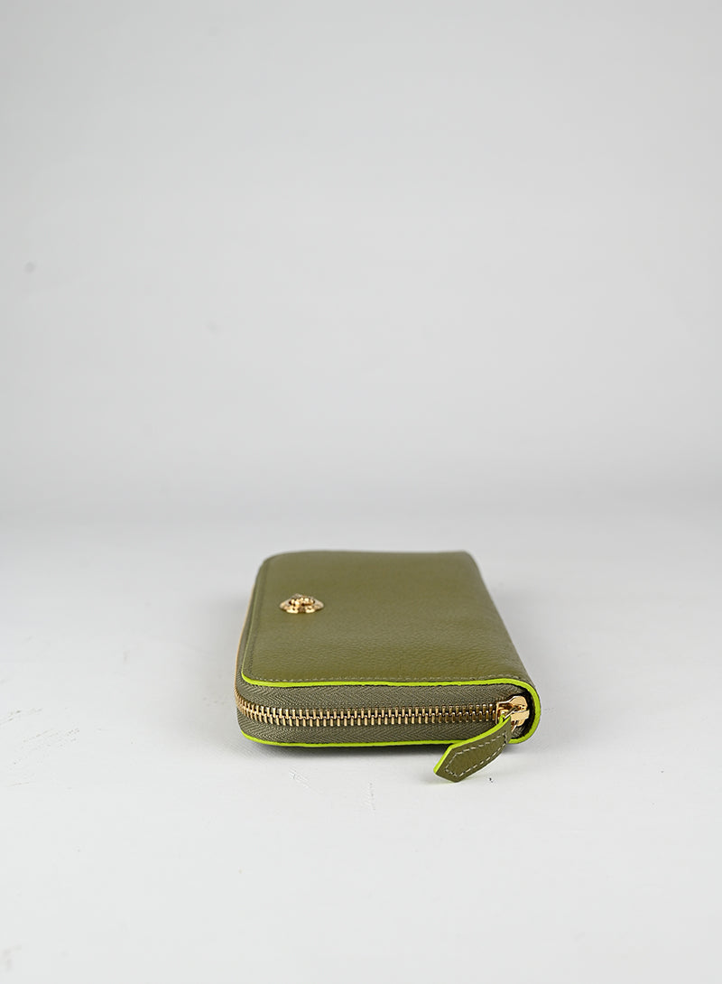 Versace Portafogli in pelle verde