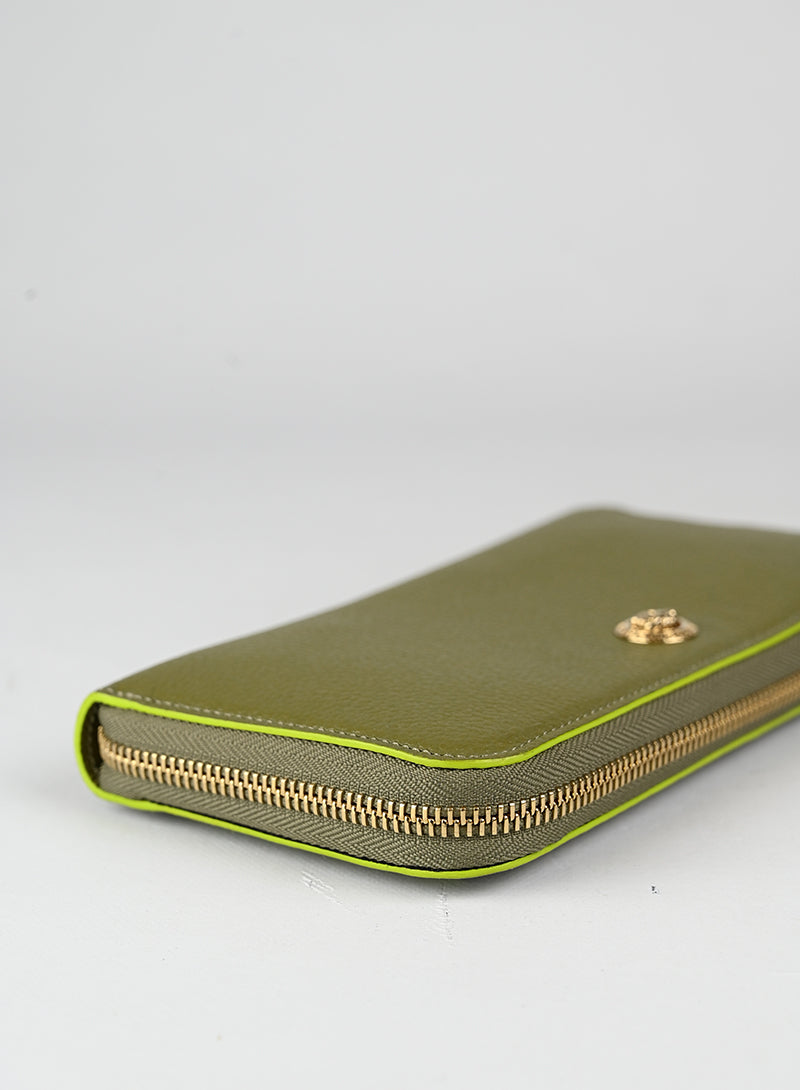 Versace Portafogli in pelle verde