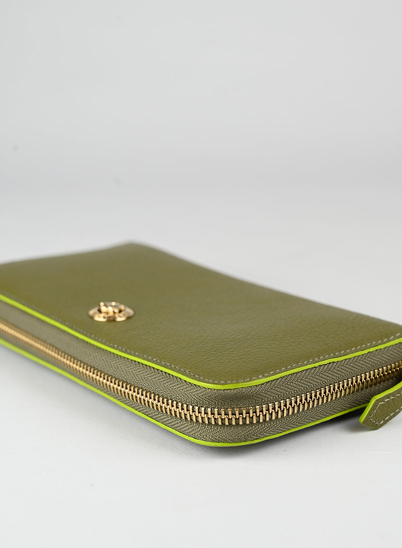 Versace Portafogli in pelle verde