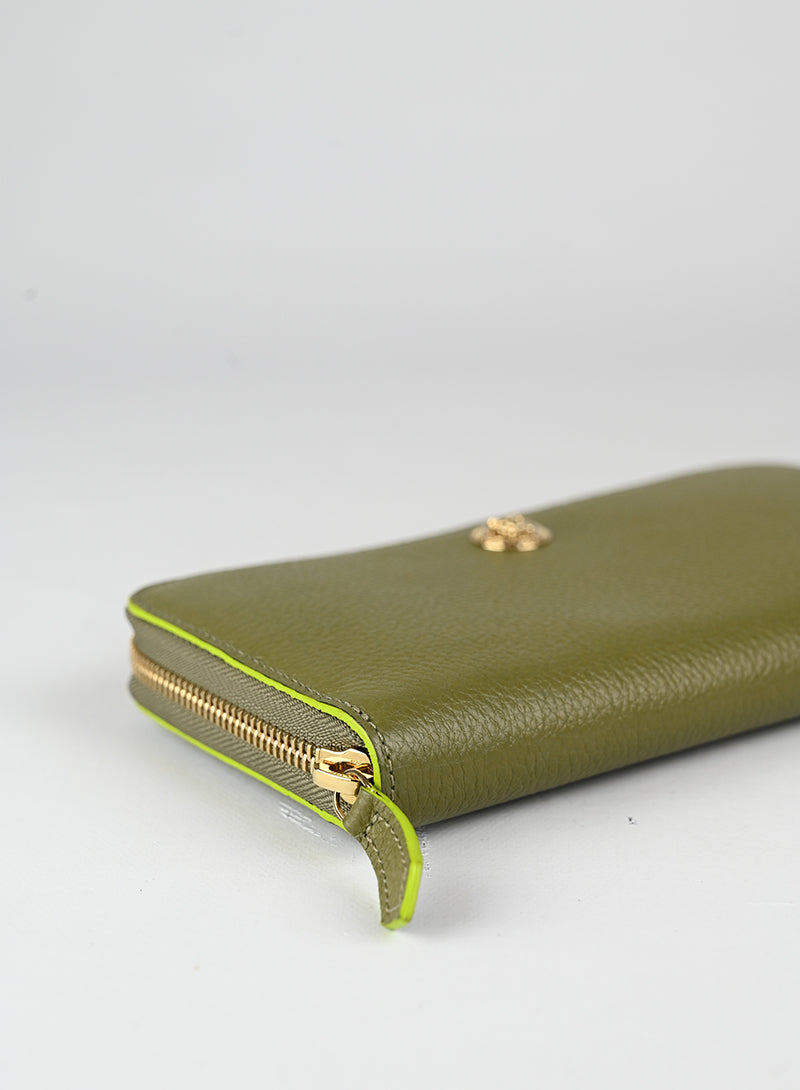 Versace Portafogli in pelle verde