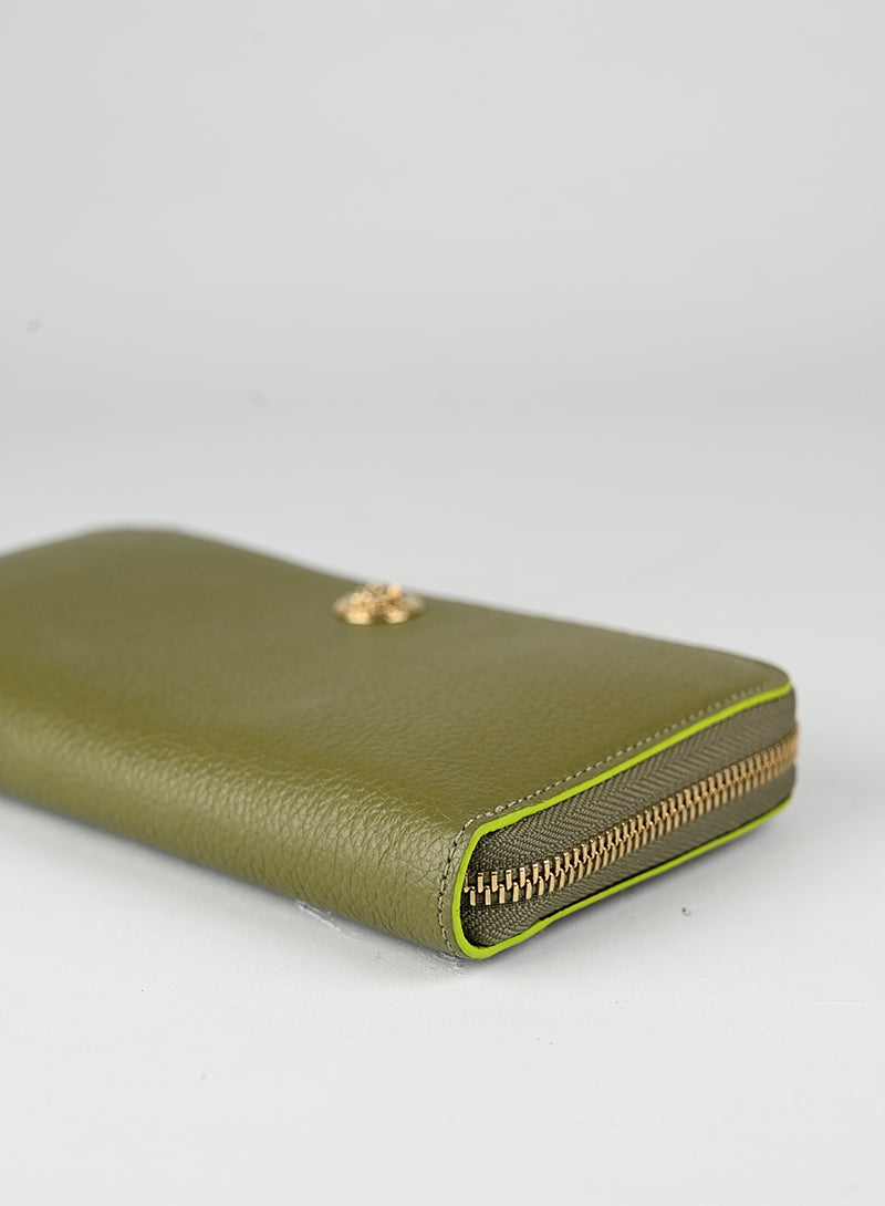 Versace Portafogli in pelle verde