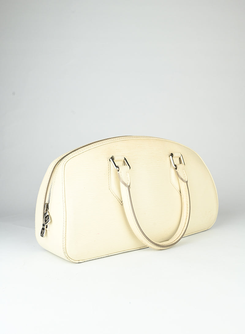 Louis Vuitton Bauletto in pelle Epi bianco