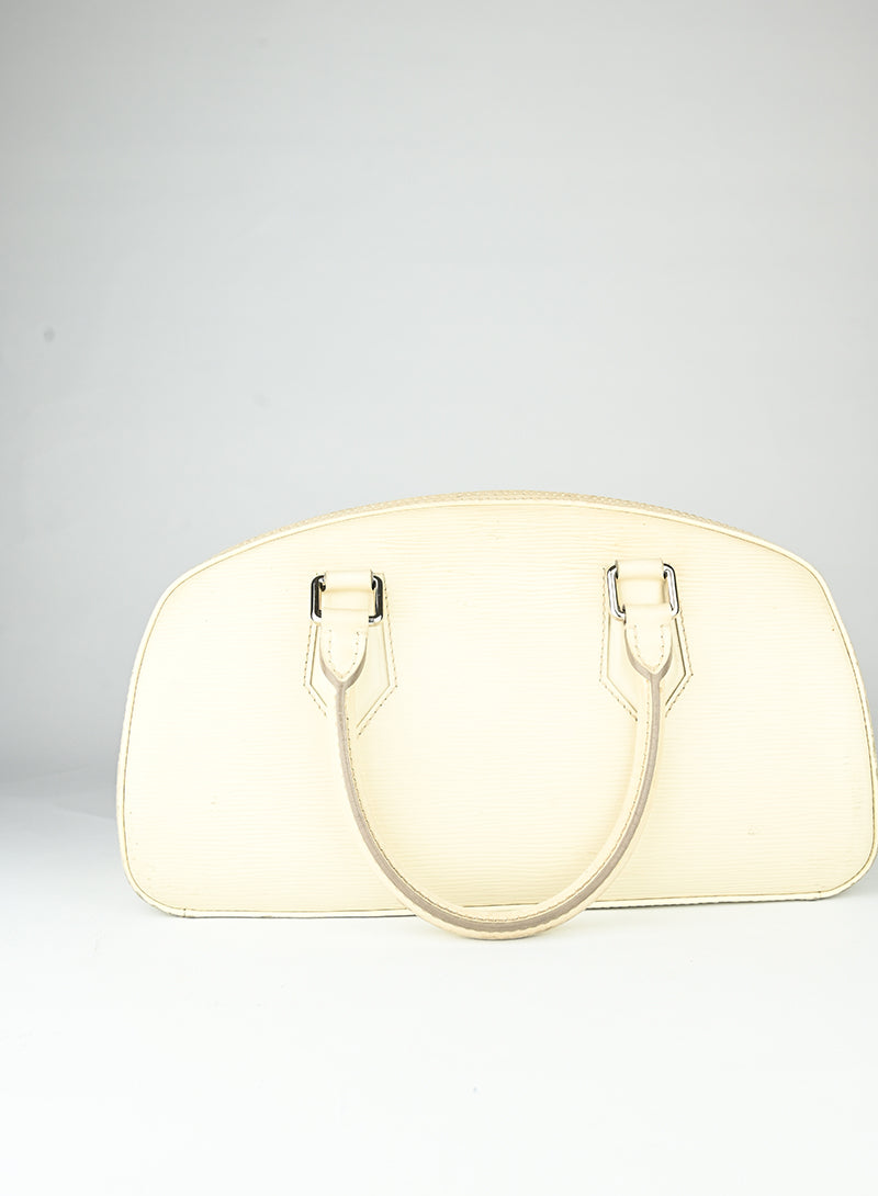 Louis Vuitton Bauletto in pelle Epi bianco
