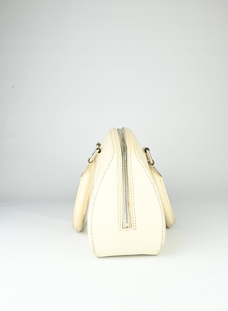Louis Vuitton Bauletto in pelle Epi bianco