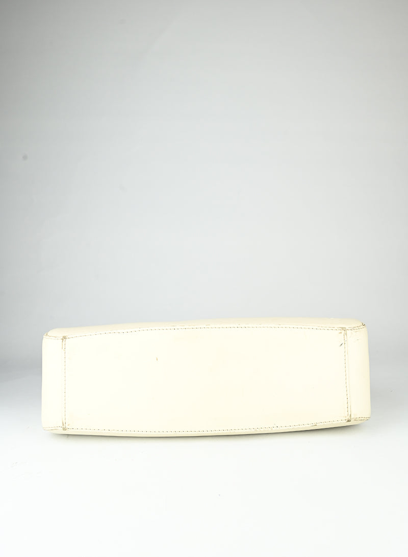 Louis Vuitton Bauletto in pelle Epi bianco
