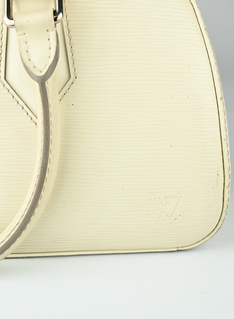 Louis Vuitton Bauletto in pelle Epi bianco