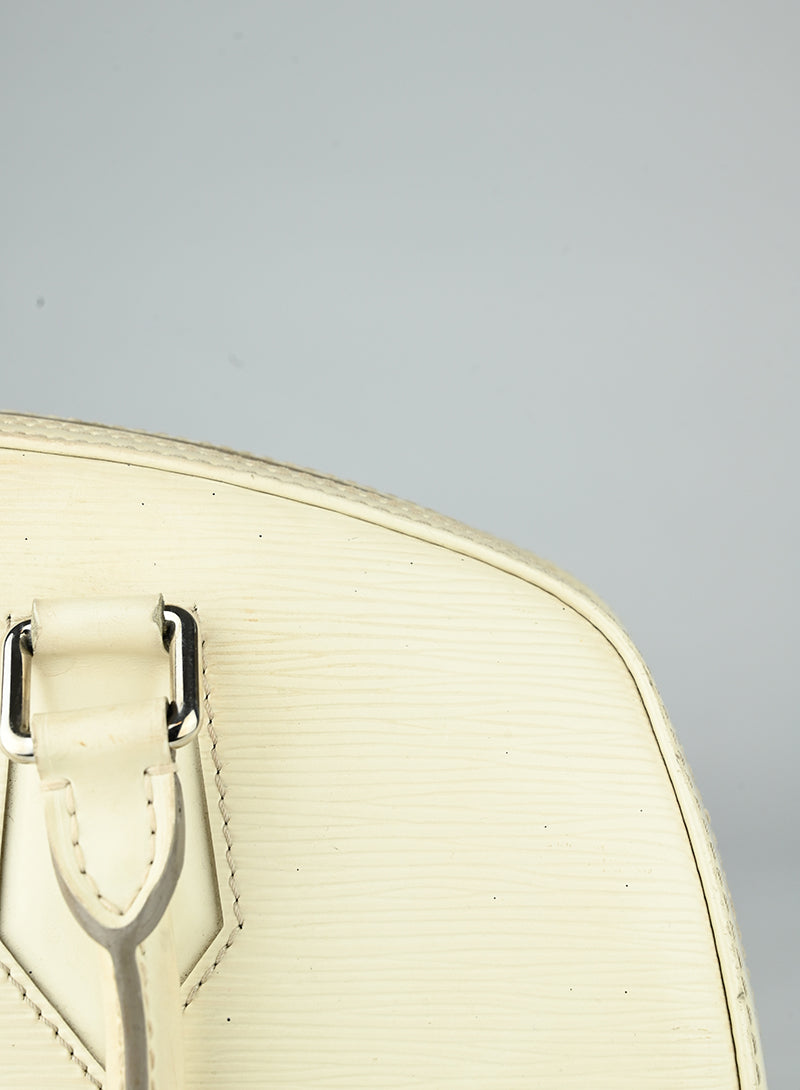Louis Vuitton Bauletto in pelle Epi bianco