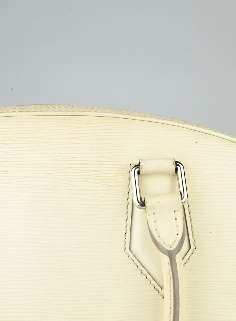 Louis Vuitton Bauletto in pelle Epi bianco