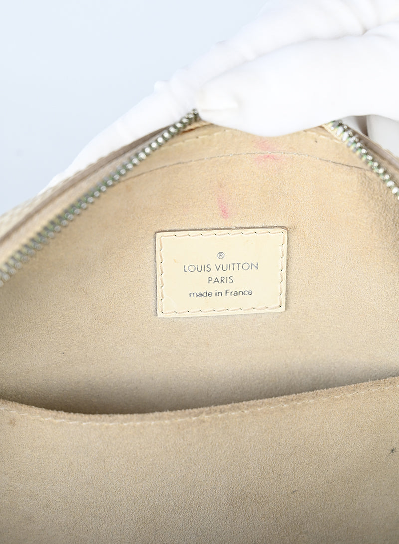 Louis Vuitton Bauletto in pelle Epi bianco