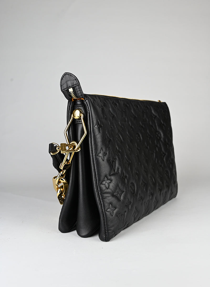 Louis Vuitton Borsa Coussin MM in pelle nera