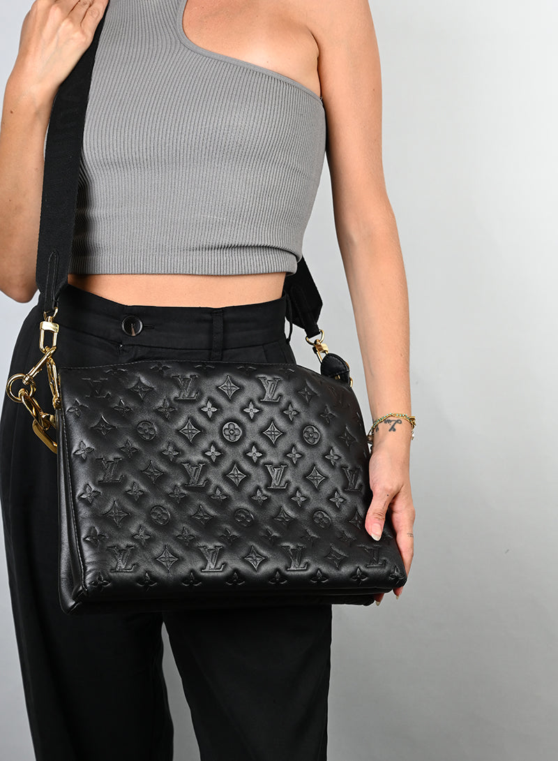 Louis Vuitton Borsa Coussin MM in pelle nera