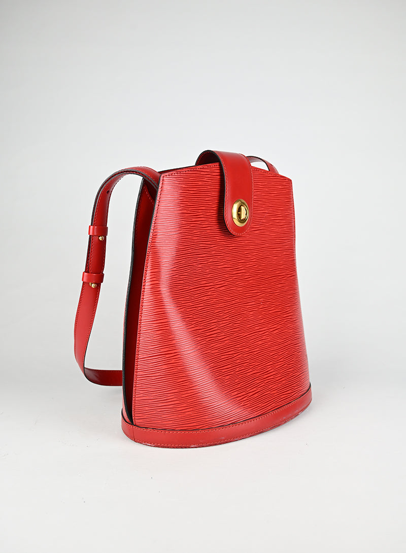 Louis Vuitton Borsa Cluny Pelle Epi Rossa