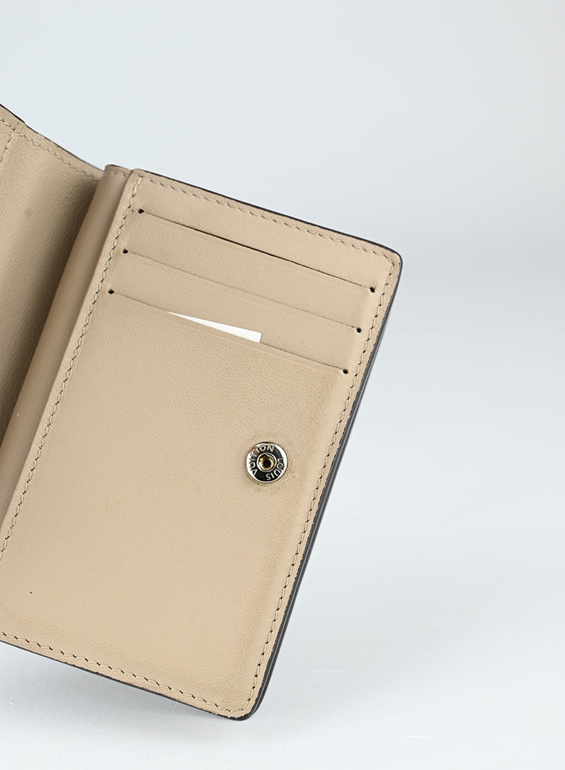 Louis Vuitton Portafogli in pelle beige LV