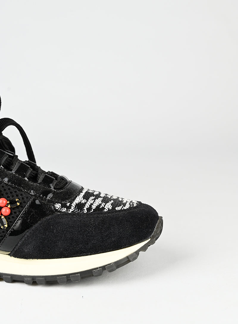 Louis Vuitton Sneakers nere con ricami - N. 37