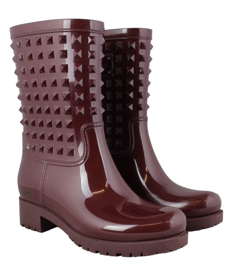 Valentino Calosce Rockstud colore vinaccia - N. 37 - lesleyluxuryvintage