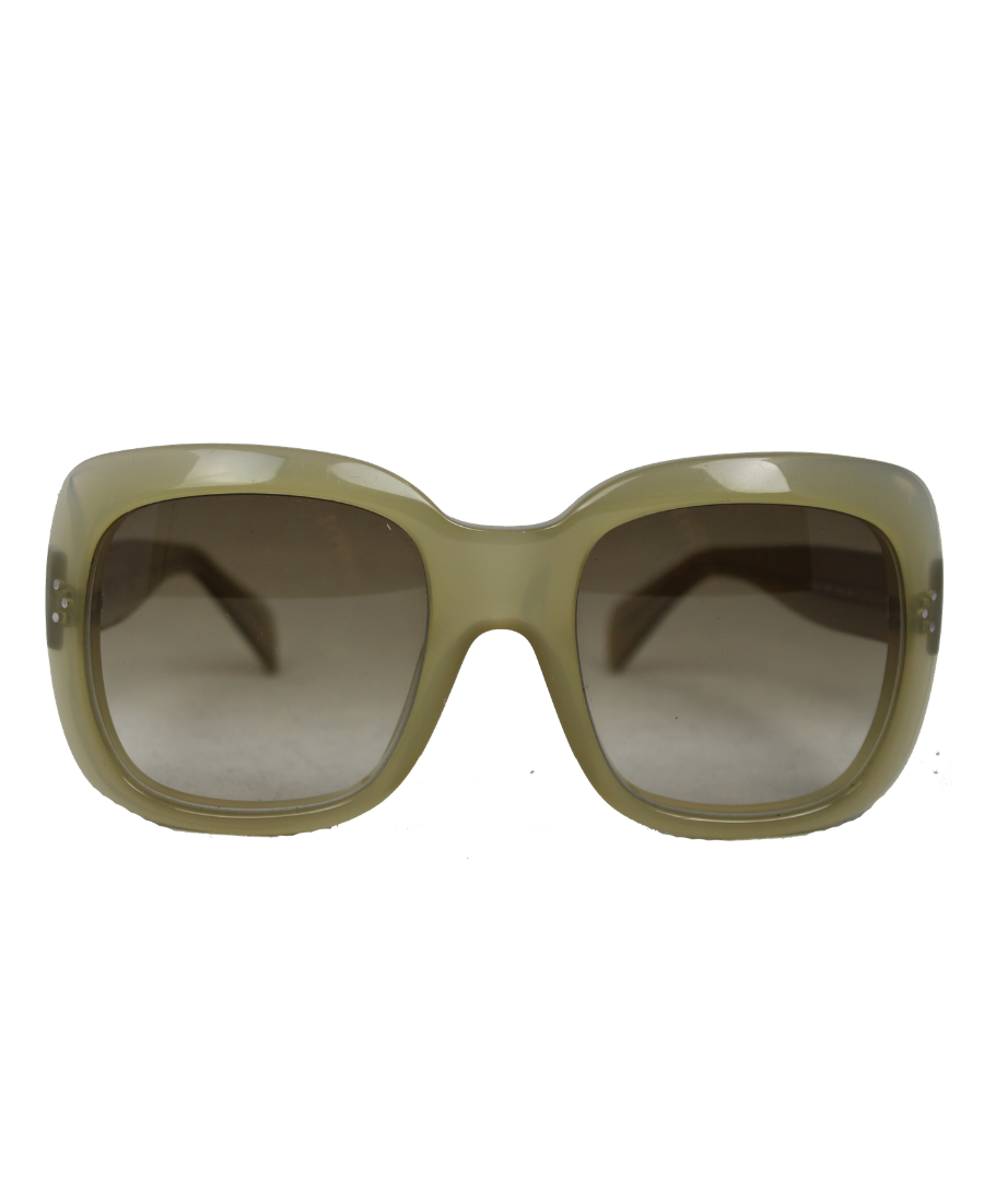 Celine Occhiali acetati verdi con montatura quadrata - lesleyluxuryvintage