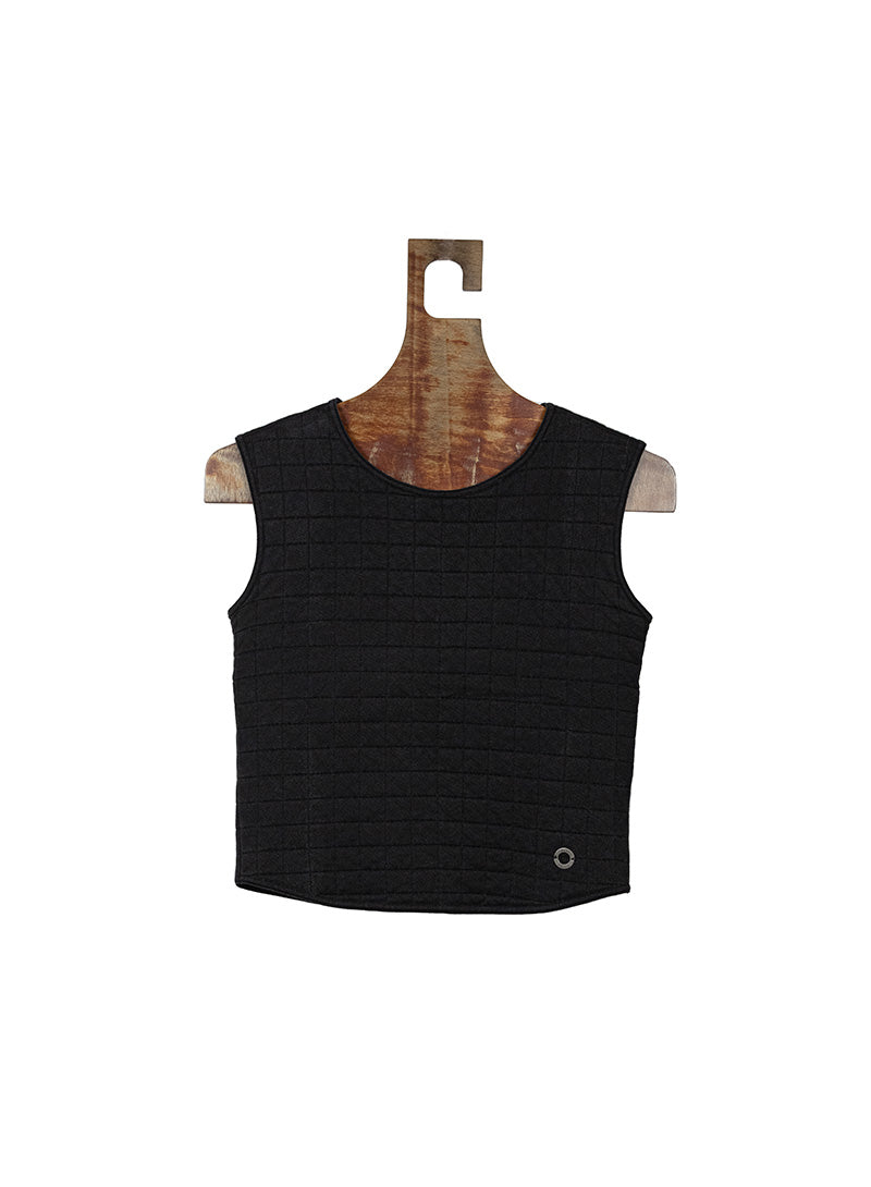 Chanel Black quilted cotton vest - Size. 38