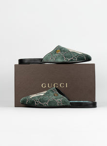 Gucci Slippers in velluto azzurro NY - N. 41