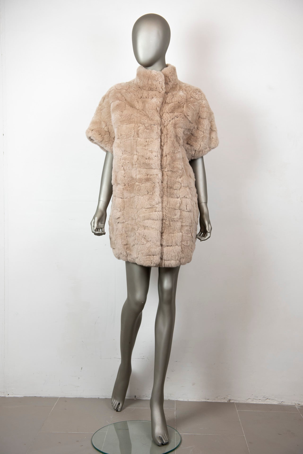 Yves Salomon Pelliccia Meteo color miele manica corta - Tg. 42 - lesleyluxuryvintage