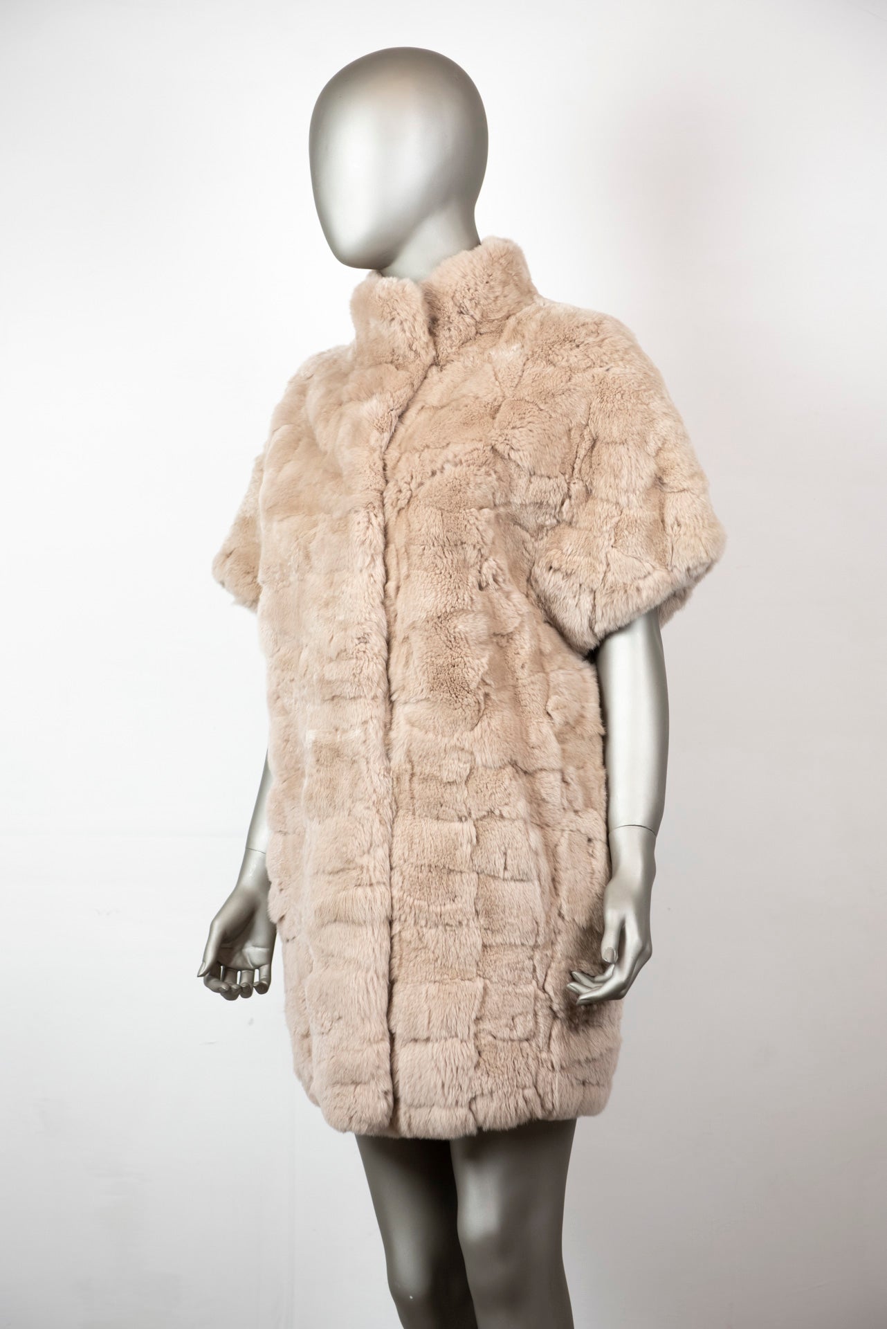 Yves Salomon Pelliccia Meteo color miele manica corta - Tg. 42 - lesleyluxuryvintage