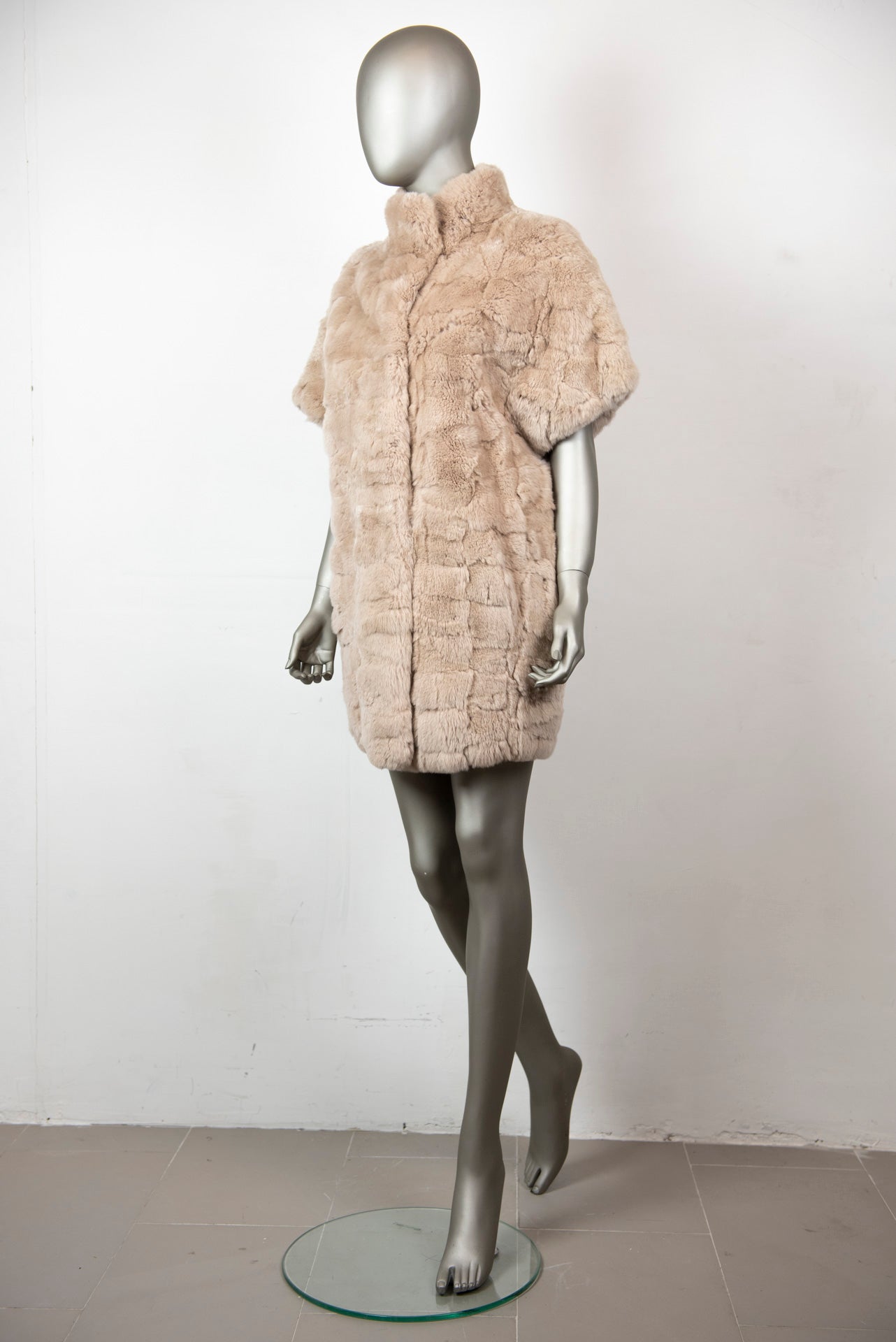 Yves Salomon Pelliccia Meteo color miele manica corta - Tg. 42 - lesleyluxuryvintage