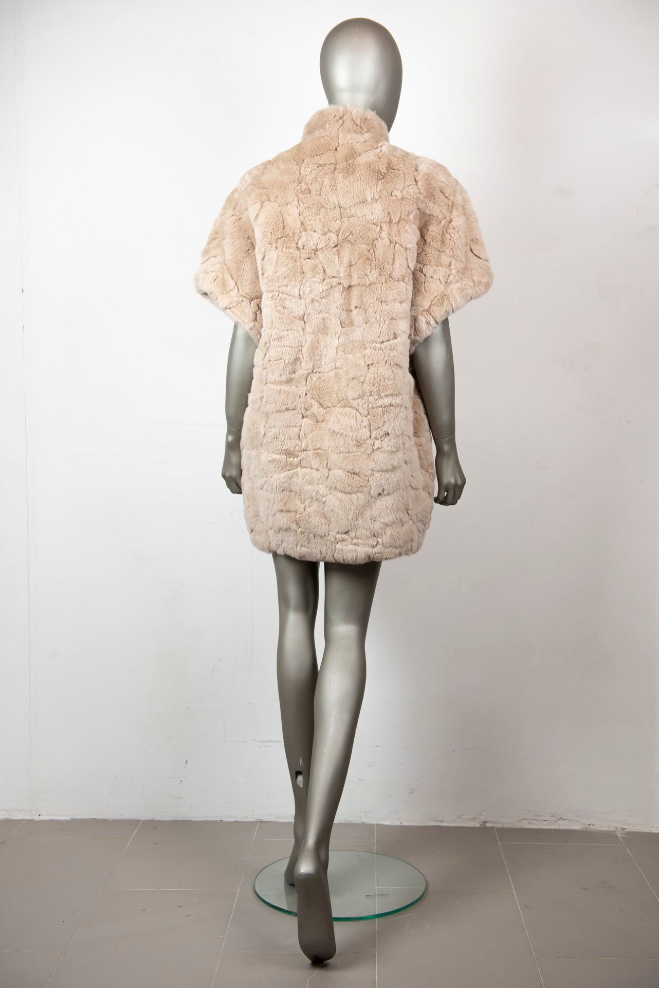 Yves Salomon Pelliccia Meteo color miele manica corta - Tg. 42 - lesleyluxuryvintage