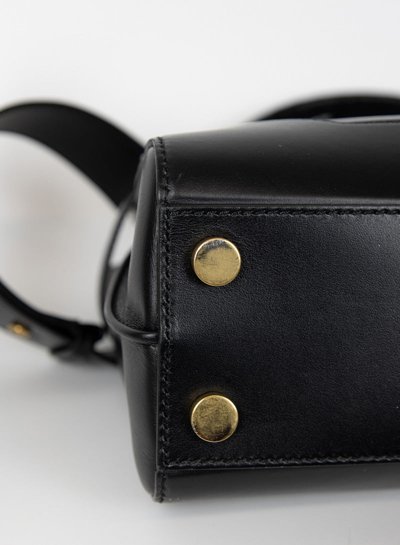 Balmain Rectangular bag in black leather