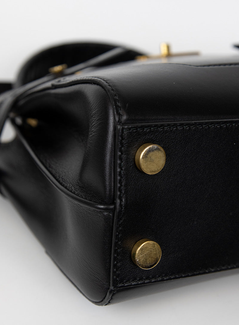 Balmain Rectangular bag in black leather