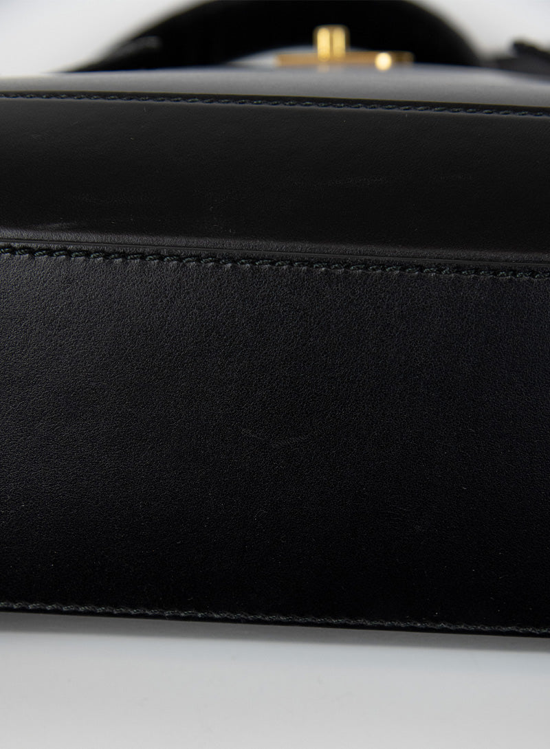 Balmain Rectangular bag in black leather