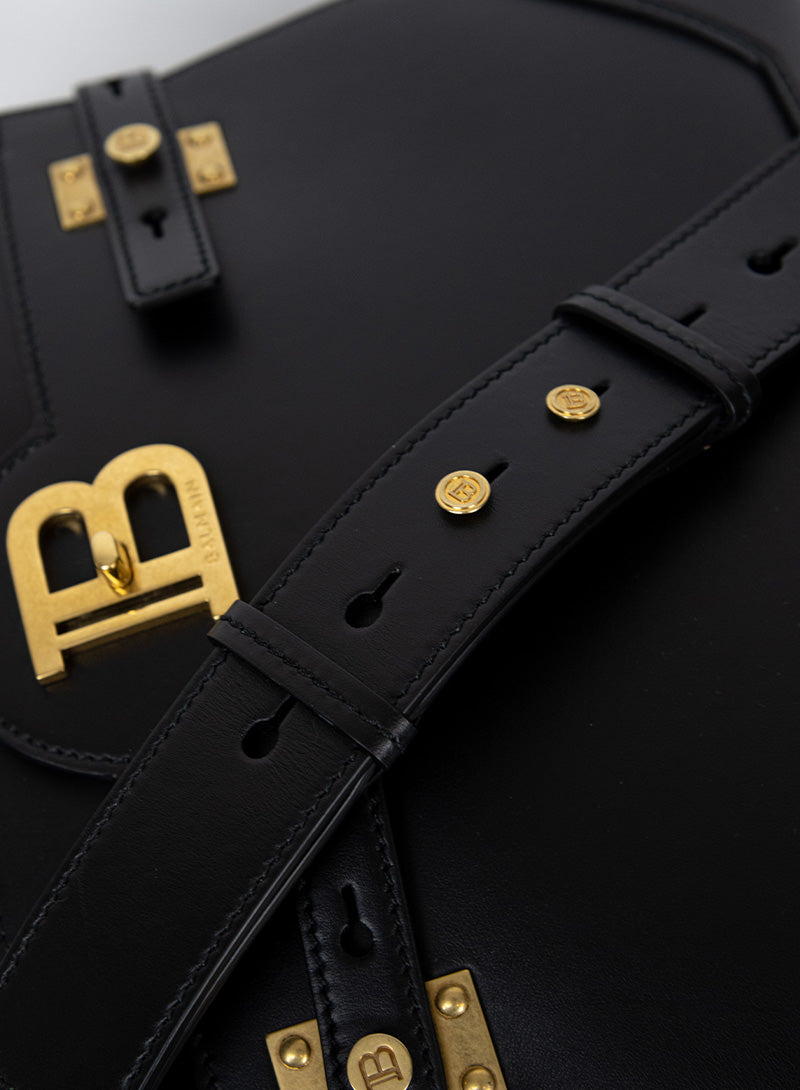 Balmain Rectangular bag in black leather