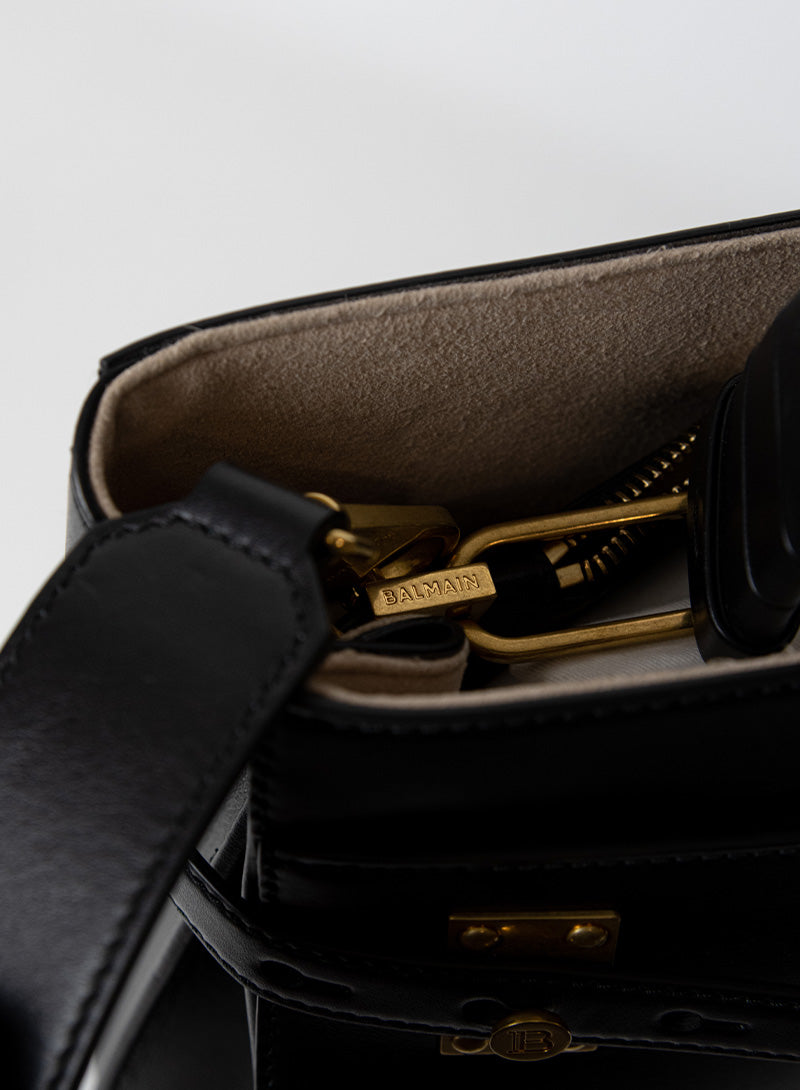 Balmain Rectangular bag in black leather