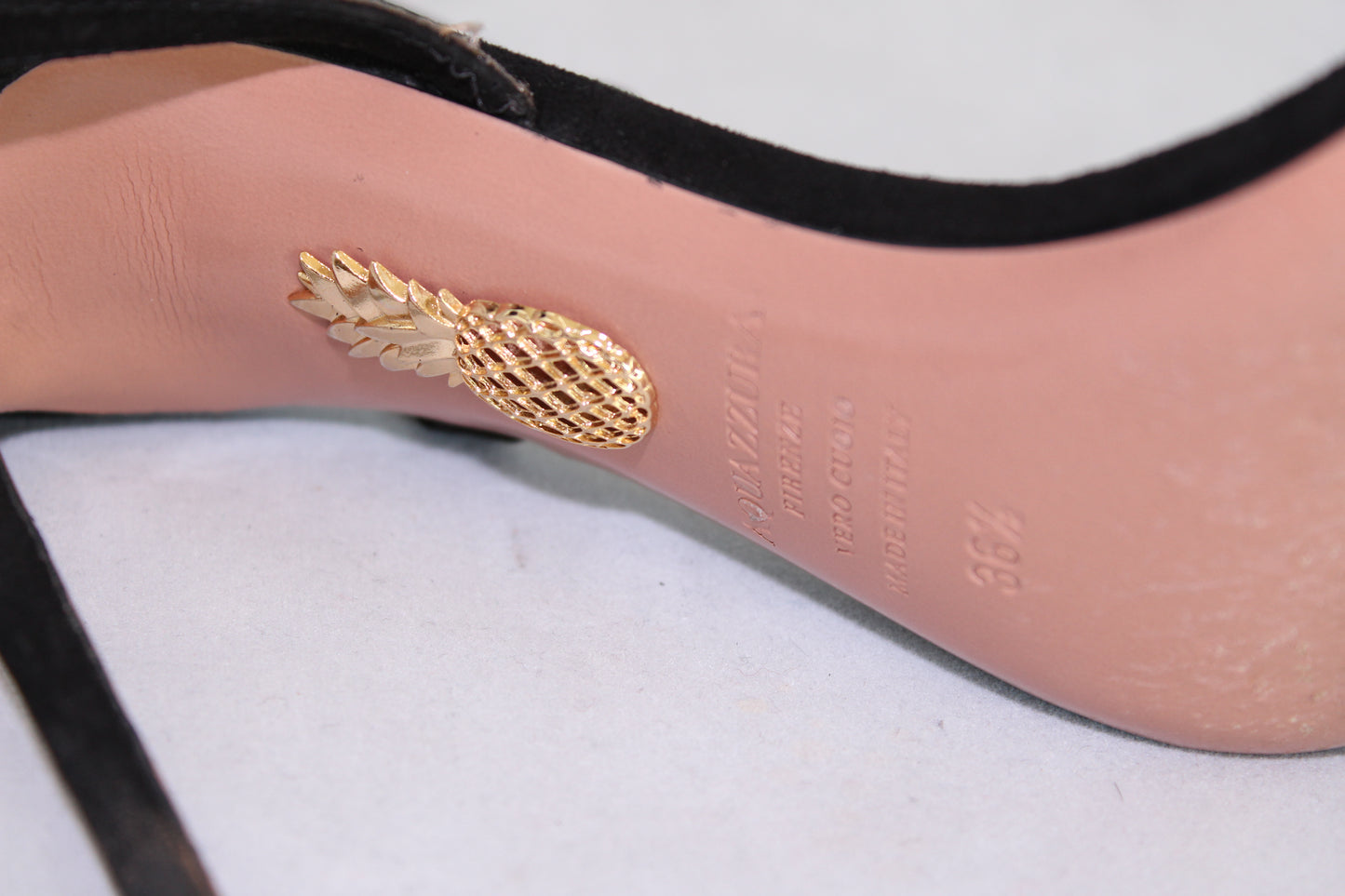 Aquazzurra Sandali Wild Things neri con frange - N. 36 ½ - lesleyluxuryvintage