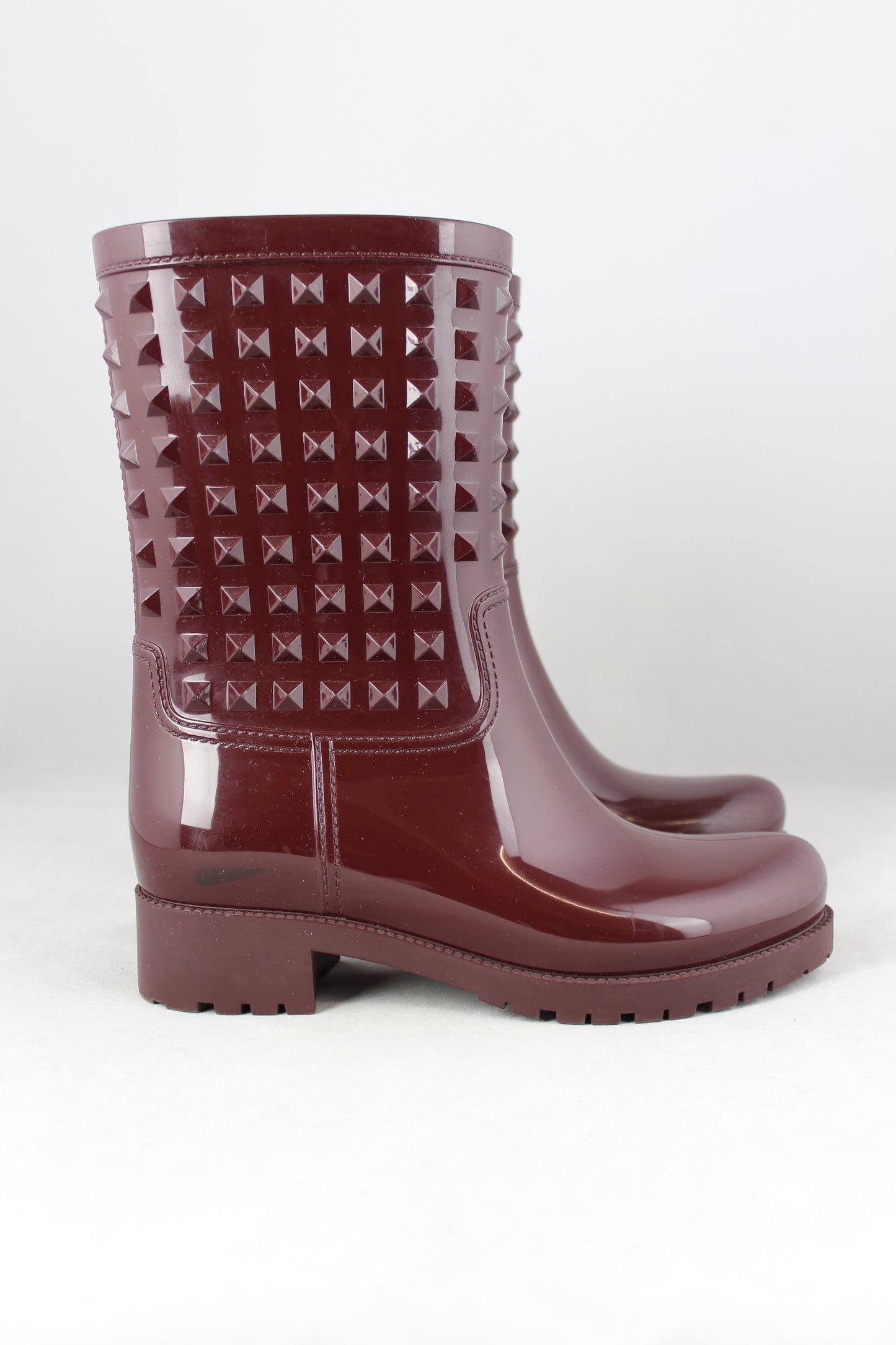 Valentino Calosce Rockstud colore vinaccia - N. 37 - lesleyluxuryvintage
