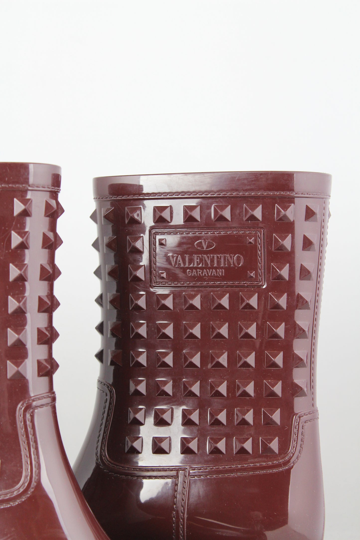 Valentino Calosce Rockstud colore vinaccia - N. 37 - lesleyluxuryvintage