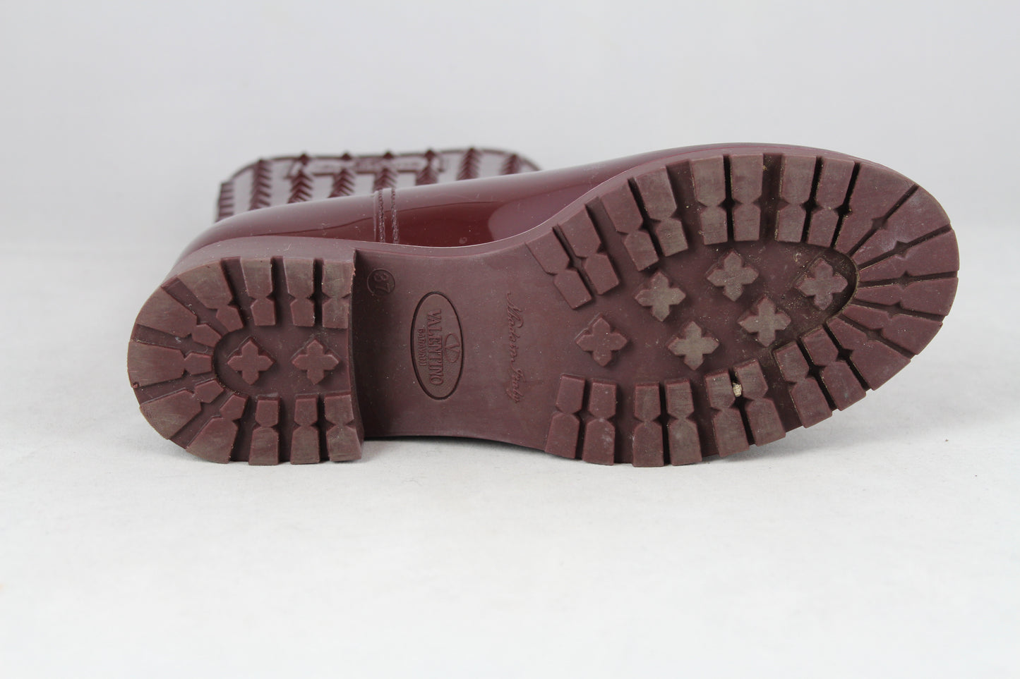 Valentino Calosce Rockstud colore vinaccia - N. 37 - lesleyluxuryvintage