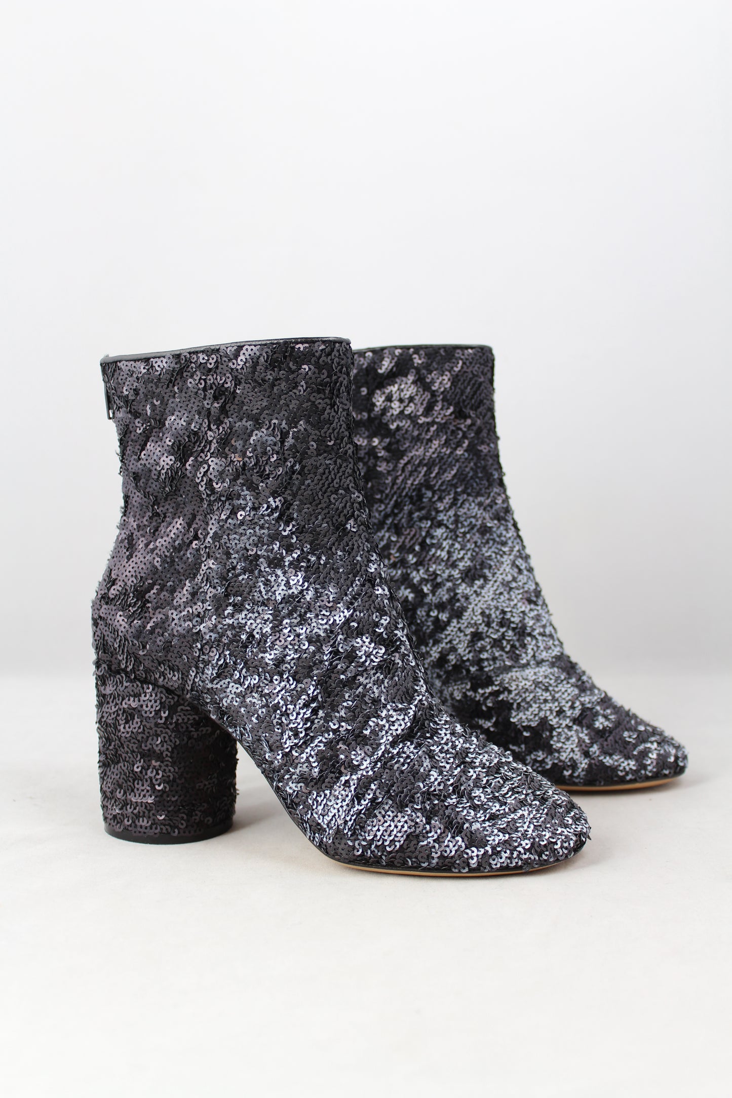 Martin Margiela Tronchetto con paillettes blu sfumate - N. 37 - lesleyluxuryvintage