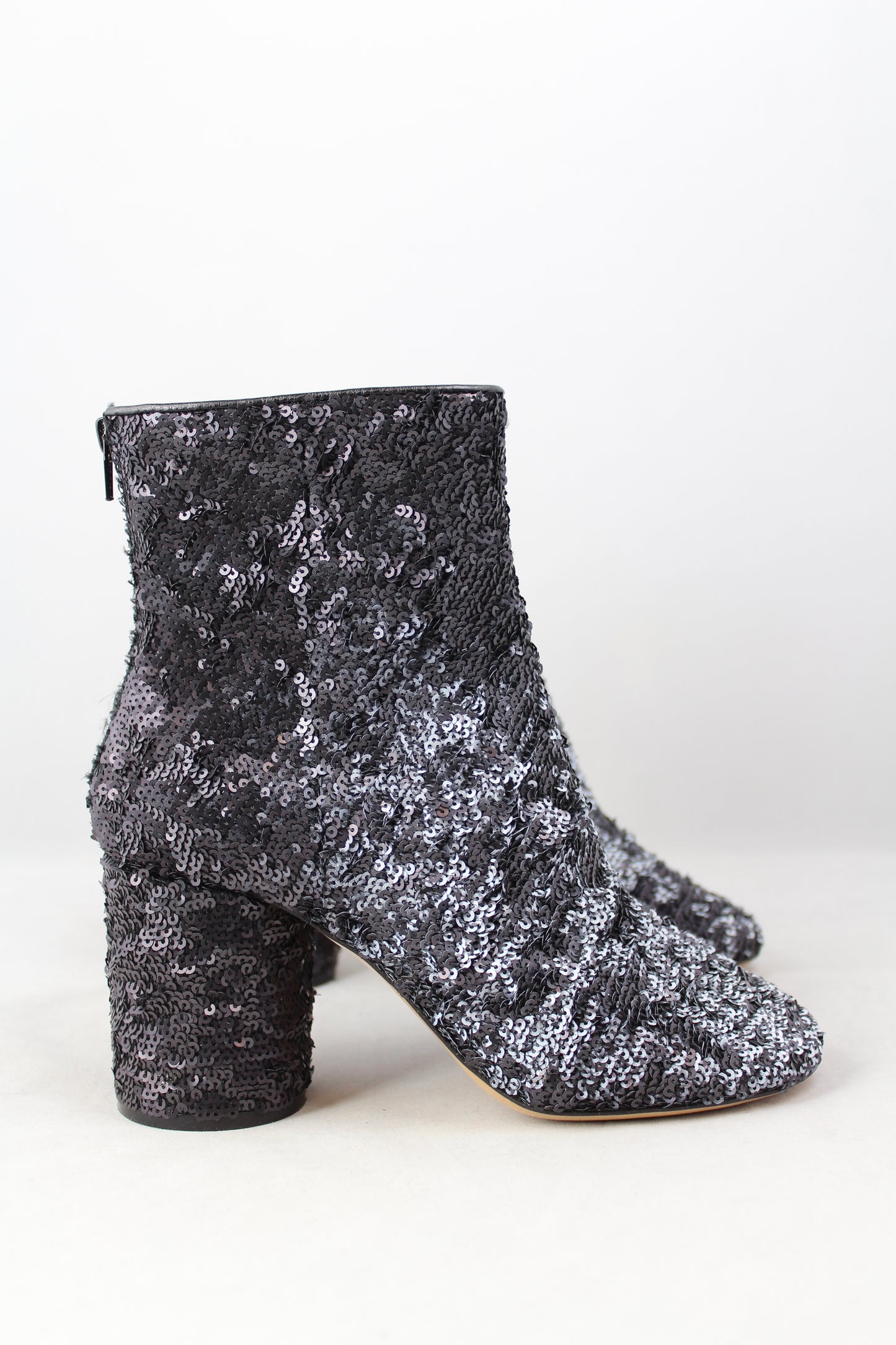 Martin Margiela Tronchetto con paillettes blu sfumate - N. 37 - lesleyluxuryvintage