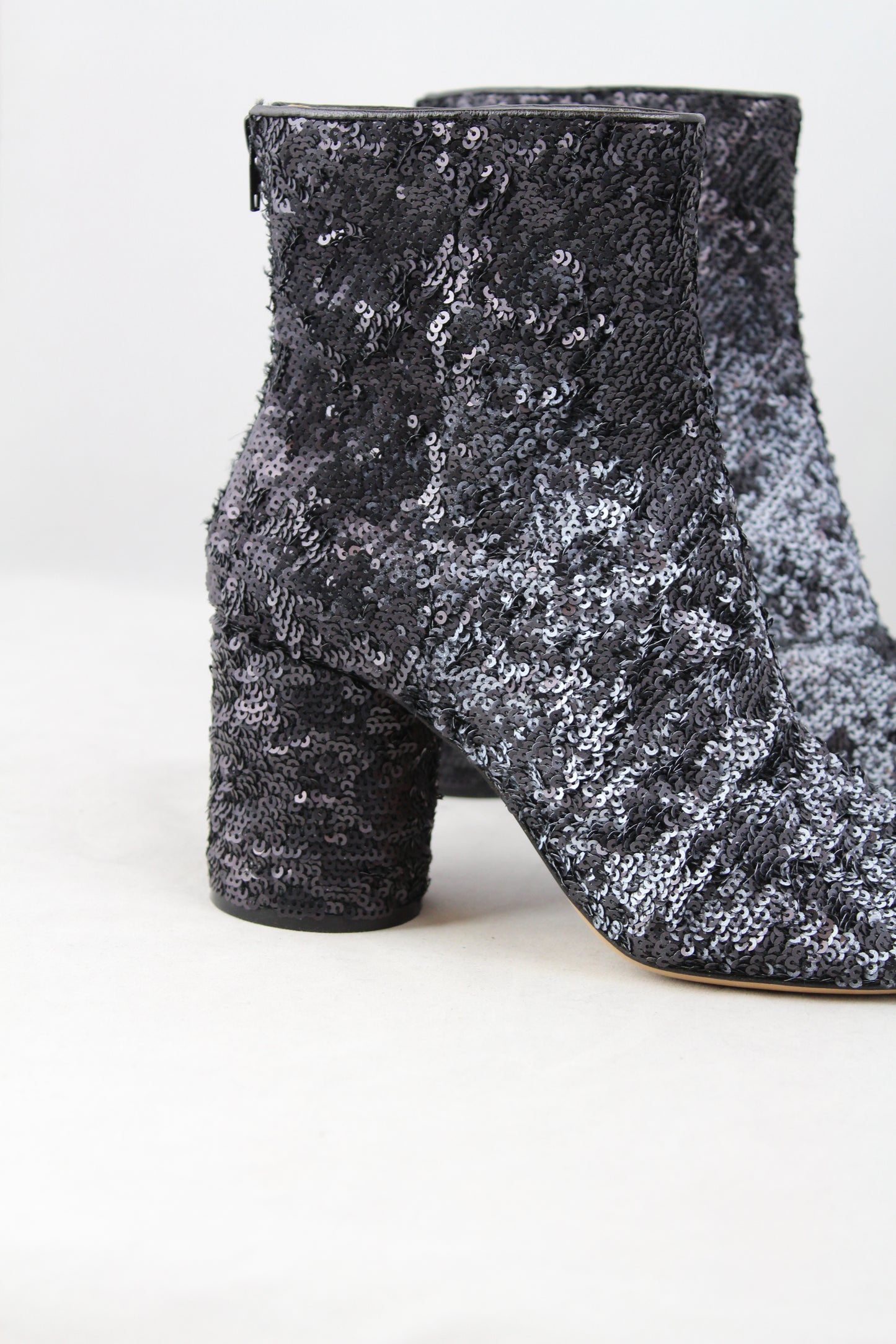 Martin Margiela Tronchetto con paillettes blu sfumate - N. 37 - lesleyluxuryvintage