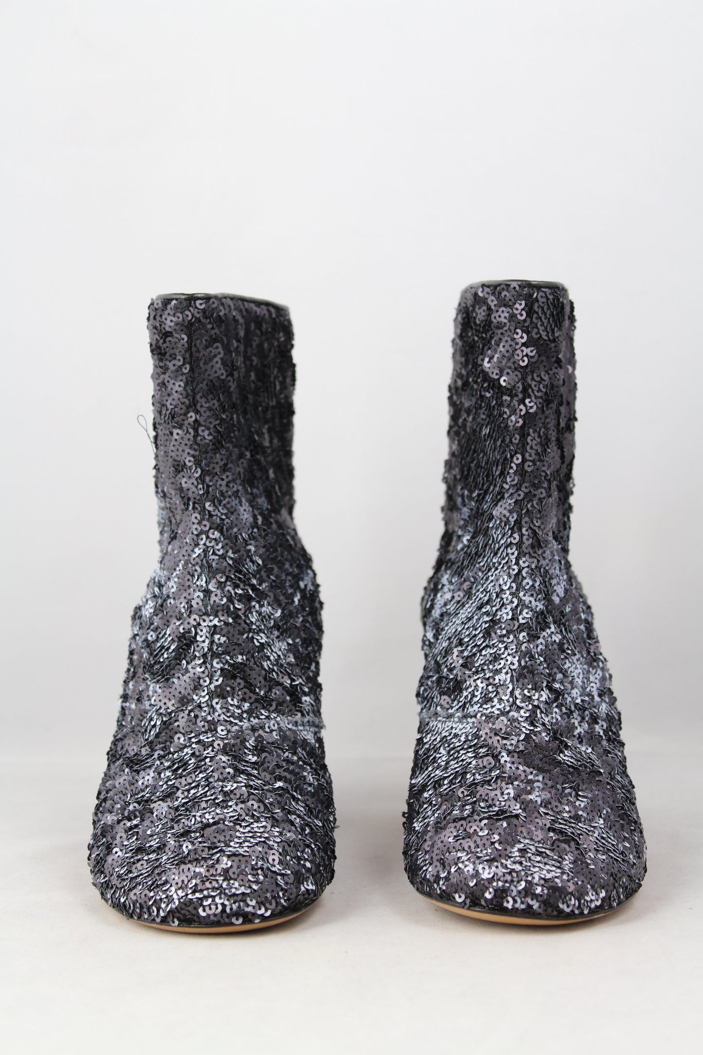 Martin Margiela Tronchetto con paillettes blu sfumate - N. 37 - lesleyluxuryvintage