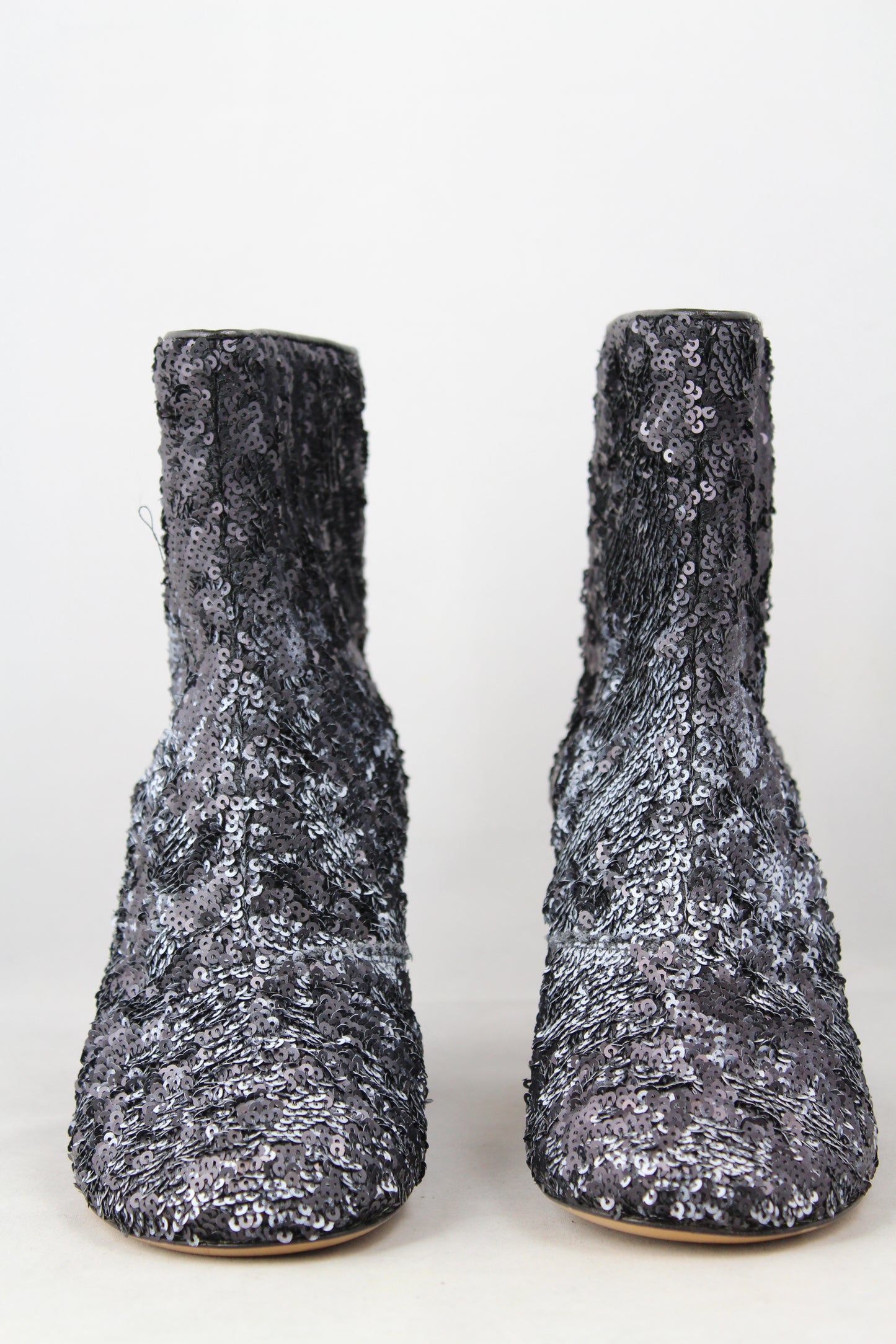 Martin Margiela Tronchetto con paillettes blu sfumate - N. 37 - lesleyluxuryvintage