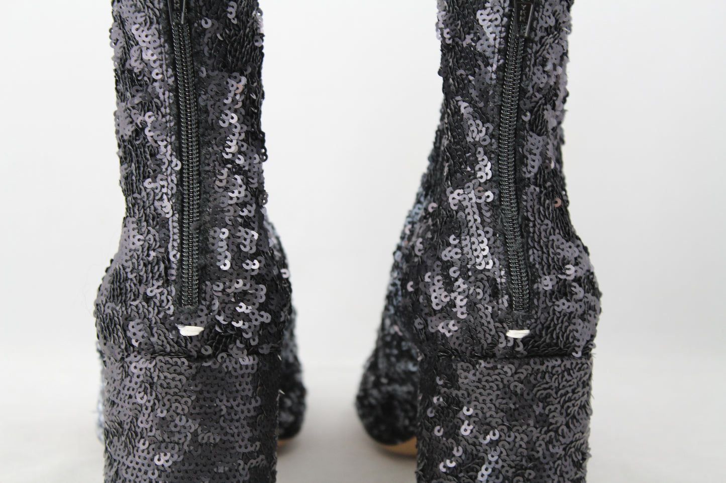 Martin Margiela Tronchetto con paillettes blu sfumate - N. 37 - lesleyluxuryvintage