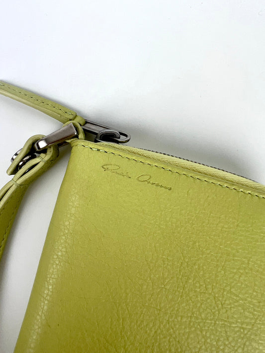 Rick Owens Yellow leather wallet with lace