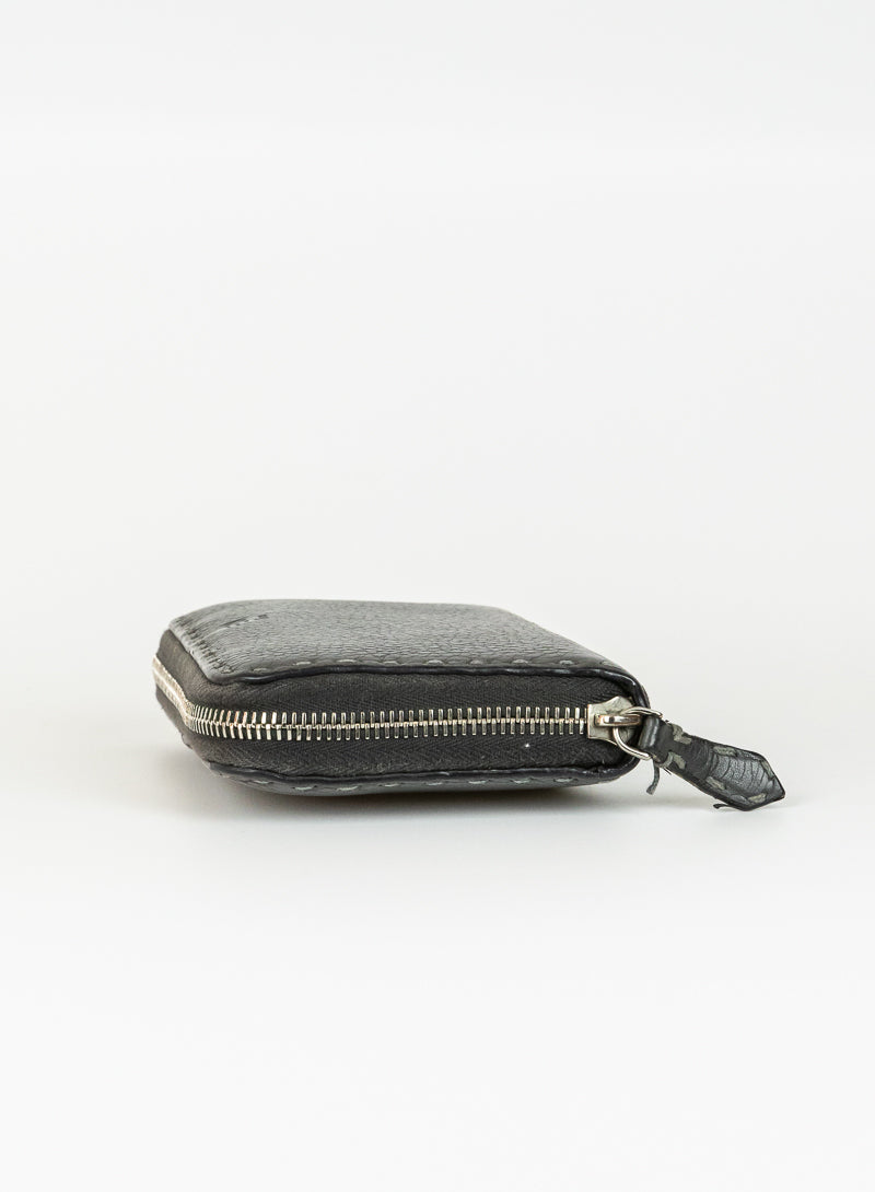 Fendi Selleria Gray leather wallet