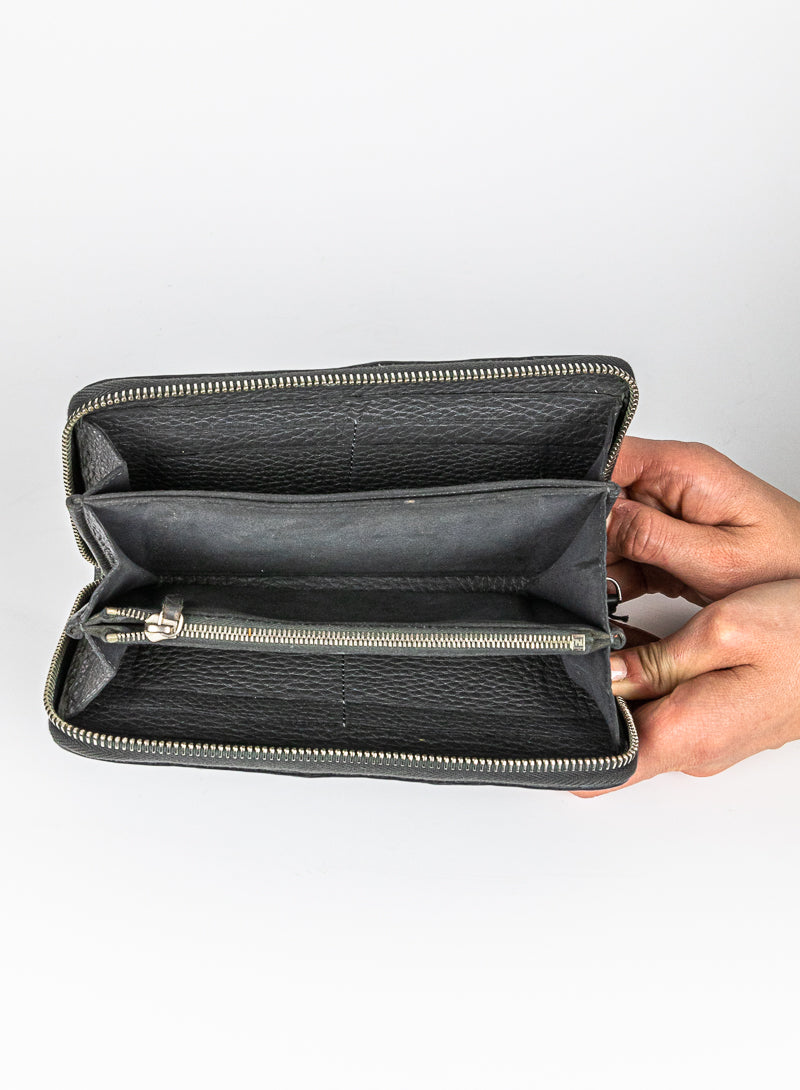 Fendi Selleria Gray leather wallet