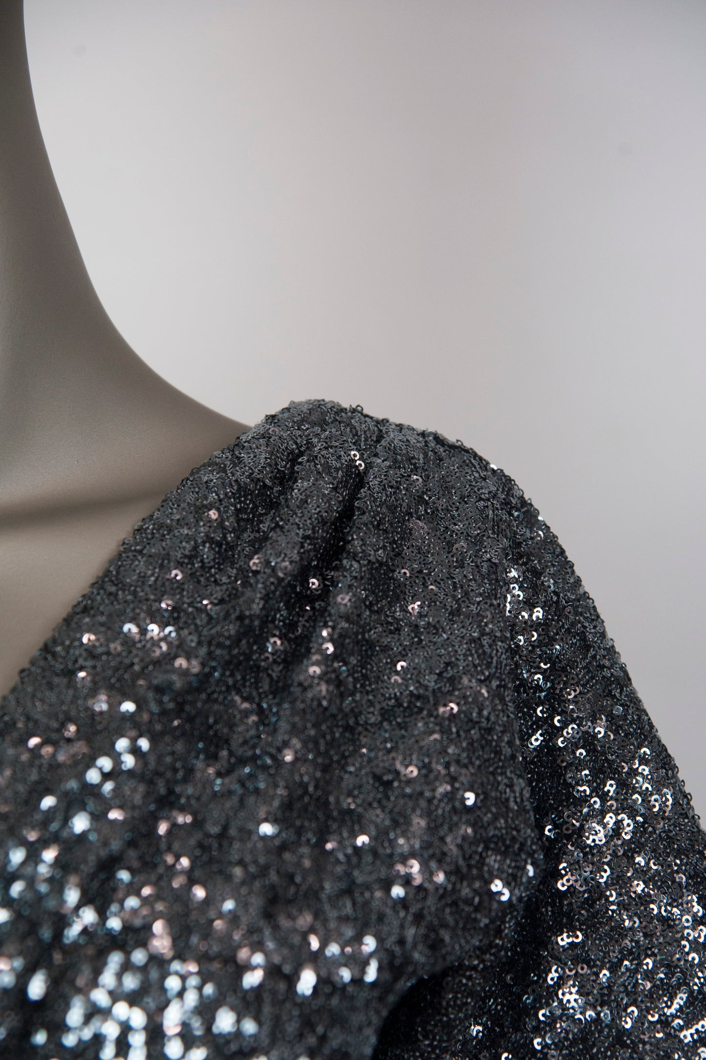N°21 Abito con pailettes argento a maniche corte - Tg. 40 - lesleyluxuryvintage