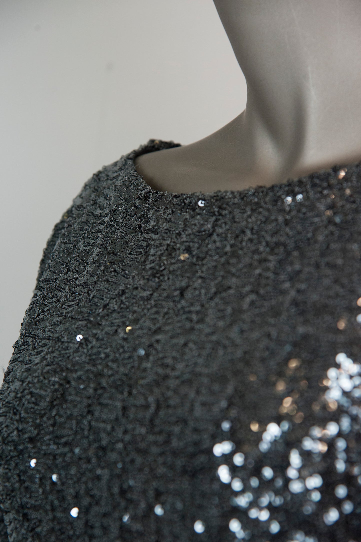 N°21 Abito con pailettes argento a maniche corte - Tg. 40 - lesleyluxuryvintage