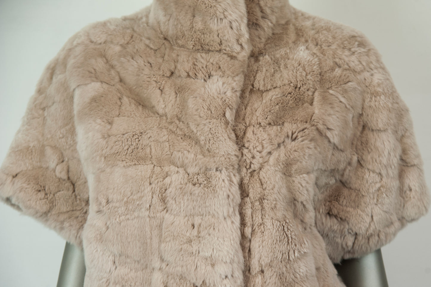 Yves Salomon Pelliccia Meteo color miele manica corta - Tg. 42 - lesleyluxuryvintage