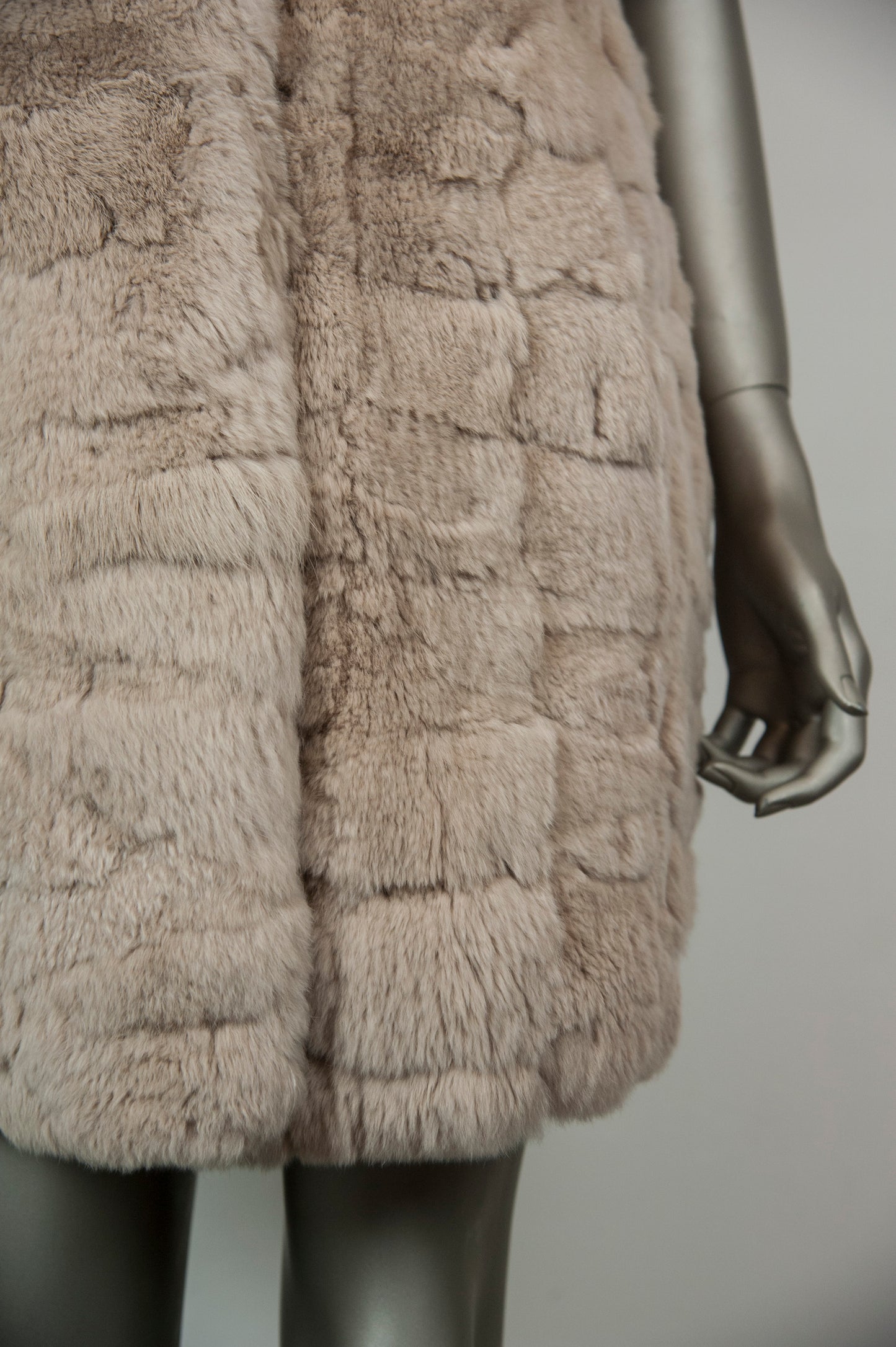 Yves Salomon Pelliccia Meteo color miele manica corta - Tg. 42 - lesleyluxuryvintage