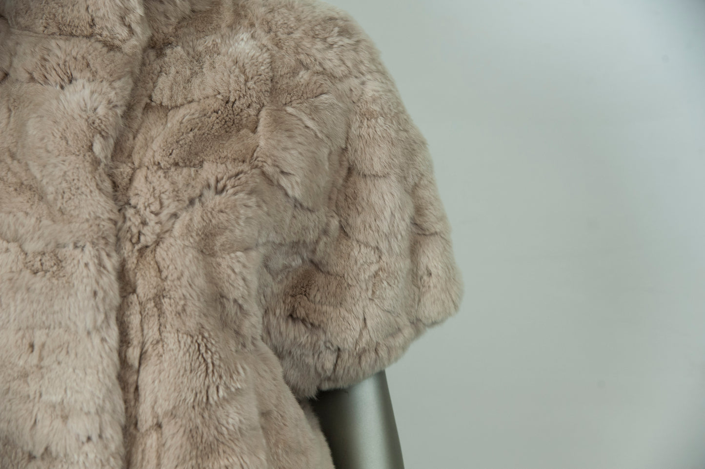 Yves Salomon Pelliccia Meteo color miele manica corta - Tg. 42 - lesleyluxuryvintage