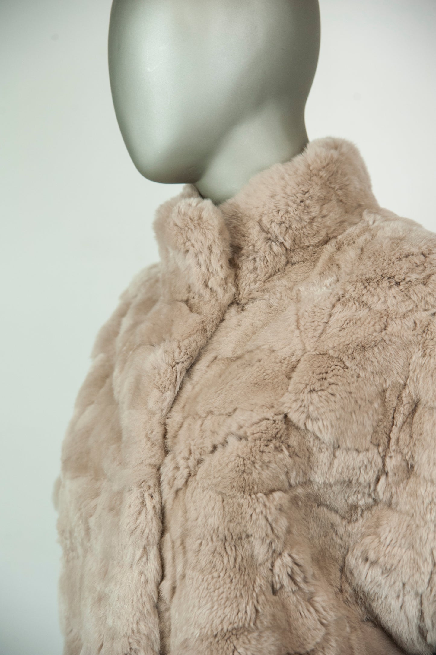 Yves Salomon Pelliccia Meteo color miele manica corta - Tg. 42 - lesleyluxuryvintage